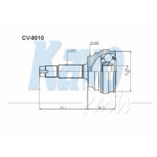 CV-9010 KAVO PARTS Шарнирный комплект, приводной вал