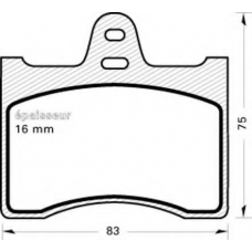 7 MGA Комплект тормозных колодок, дисковый тормоз