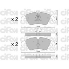822-775-2 CIFAM Комплект тормозных колодок, дисковый тормоз