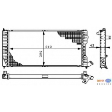 8MK 376 711-681 HELLA Радиатор, охлаждение двигателя