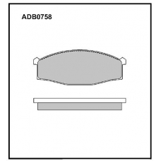 ADB0758 Allied Nippon Тормозные колодки