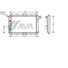 DWA2015 AVA Радиатор, охлаждение двигателя