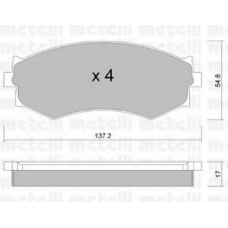 22-0190-0 METELLI Комплект тормозных колодок, дисковый тормоз