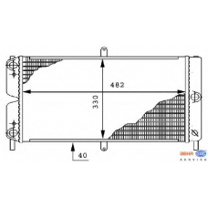 8MK 376 706-621 HELLA Радиатор, охлаждение двигателя