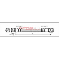 4117018 METZGER Тормозной шланг