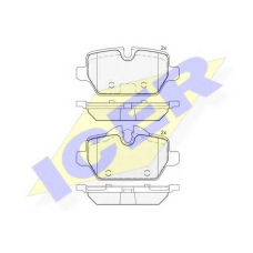 182008 ICER Комплект тормозных колодок, дисковый тормоз