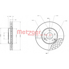 6110140 METZGER Тормозной диск