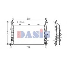 150057N AKS DASIS Радиатор, охлаждение двигателя