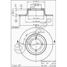 08.1757.20 BREMBO Тормозной диск