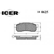 180625 ICER Комплект тормозных колодок, дисковый тормоз