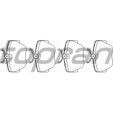 400 517 TOPRAN Комплект тормозных колодок, дисковый тормоз