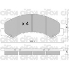 822-621-0 CIFAM Комплект тормозных колодок, дисковый тормоз
