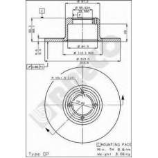 BS 7263 BRECO Тормозной диск