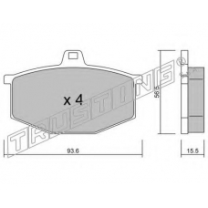 014.0 TRUSTING Комплект тормозных колодок, дисковый тормоз