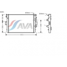 IV2042 AVA Радиатор, охлаждение двигателя