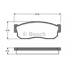 0 986 TB2 528 BOSCH Комплект тормозных колодок, дисковый тормоз