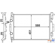 8MK 376 772-041 HELLA Радиатор, охлаждение двигателя