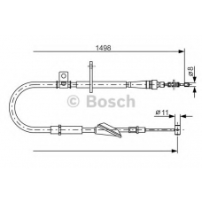 1 987 477 772 BOSCH Трос, стояночная тормозная система