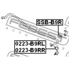 0823-B9RR FEBEST Тяга / стойка, стабилизатор