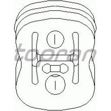 400 234 TOPRAN Кронштейн, глушитель