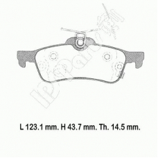 IBR-1296 IPS Parts Комплект тормозных колодок, дисковый тормоз