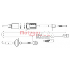 10.3211 METZGER Трос, управление сцеплением