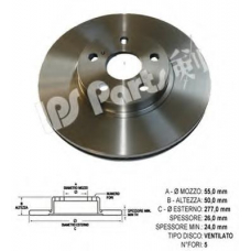 IBT-1286 IPS Parts Тормозной диск