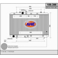 109.396 AHE Радиатор, охлаждение двигателя