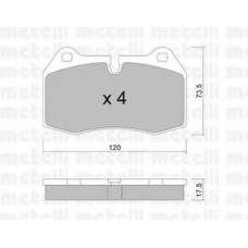 22-0645-0 METELLI Комплект тормозных колодок, дисковый тормоз