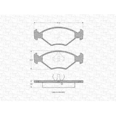 363702160180 MAGNETI MARELLI Комплект тормозных колодок, дисковый тормоз