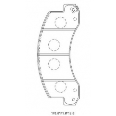 KD4403 ASIMCO Комплект тормозных колодок, дисковый тормоз