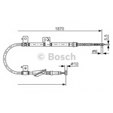 1 987 477 602 BOSCH Трос, стояночная тормозная система