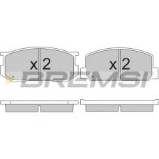 BP2165 BREMSI Комплект тормозных колодок, дисковый тормоз