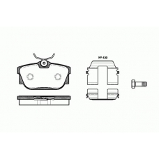 0767.10 REMSA Комплект тормозных колодок, дисковый тормоз