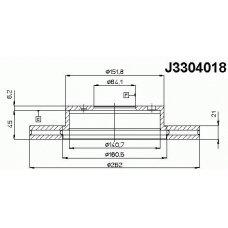 J3304018 NIPPARTS Тормозной диск