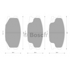 0 986 AB2 335 BOSCH Комплект тормозных колодок, дисковый тормоз