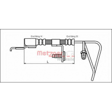 4112512 METZGER Тормозной шланг