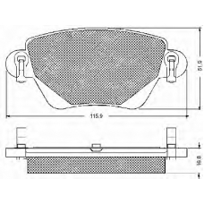 10581 BSF Комплект тормозных колодок, дисковый тормоз