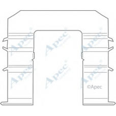 KIT1114 APEC Комплектующие, тормозные колодки