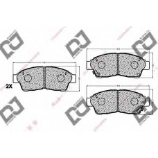 BP1000 DJ PARTS Комплект тормозных колодок, дисковый тормоз