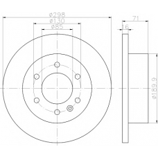 8DD 355 123-172 HELLA PAGID Тормозной диск