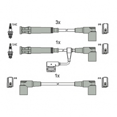 134805 HITACHI Комплект проводов зажигания