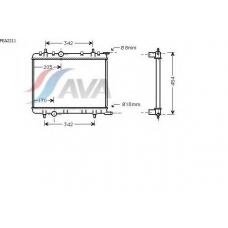 PEA2211 AVA Радиатор, охлаждение двигателя