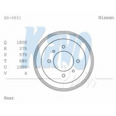 BD-6851 KAVO PARTS Тормозной барабан