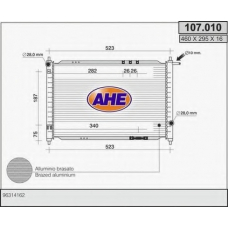 107.010 AHE Радиатор, охлаждение двигателя
