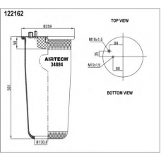 34884 P Airtech Кожух пневматической рессоры