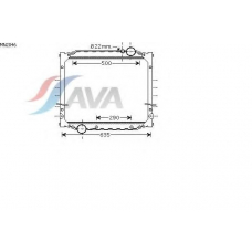 MN2046 AVA Радиатор, охлаждение двигателя