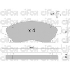 822-444-0 CIFAM Комплект тормозных колодок, дисковый тормоз