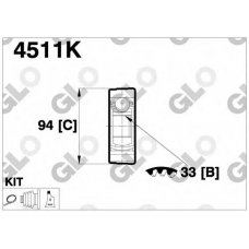 4511K GLO Шарнирный комплект, приводной вал