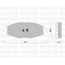 22-0293-0 METELLI Комплект тормозных колодок, дисковый тормоз